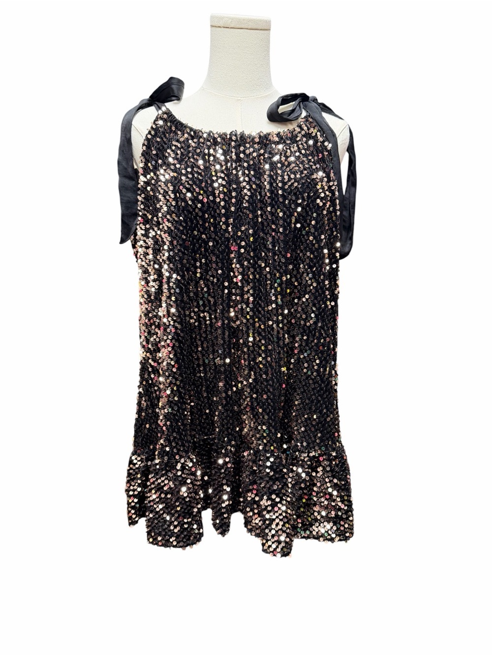 F_17 Free People Nova Strap Sequin Convertible Mini Dress